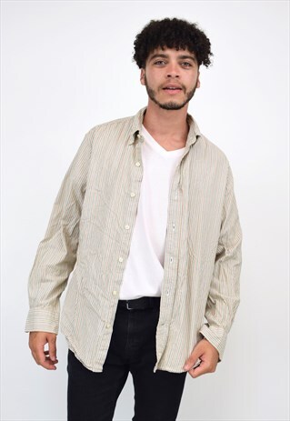 VINTAGE 90S TIMBERLAND BROWN STRIPE SHIRT
