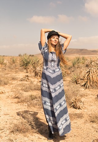 VINTAGE RARE FIND DRESS 60S 70S BOHO BOHEMIAN GYPSY DRESS
