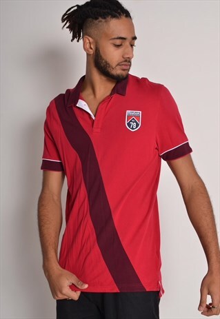 reebok polo shirts red