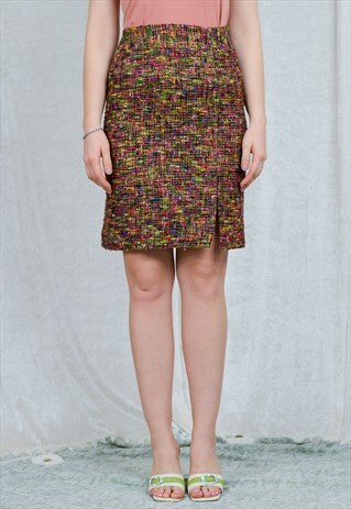 MATHILDE PARIS SKIRT TWEED MINI MELANGE WOMAN M