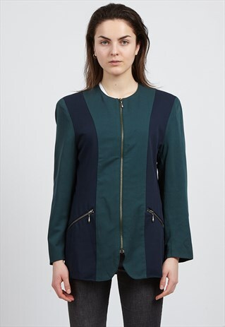VINTAGE GREEN NAVY JOY JACKET