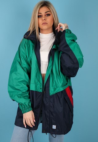 VINTAGE K-WAY WINDBREAKER JACKET IN MULTI NJ505B