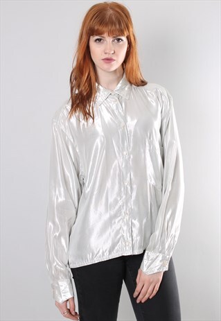 VINTAGE 80S METALLIC LUREX SHIRT