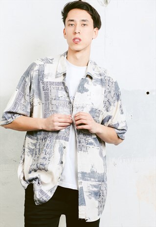 VINTAGE 90S PATTERNED SHIRT