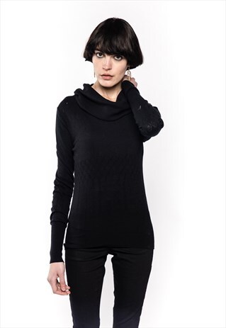 PLAIN BLACK COLOR TURTLENECK SUPER SOFT JUMPER