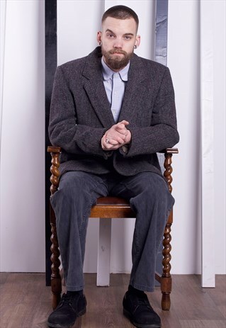 HARRIS TWEED JACKET. 1970S VINTAGE BLAZER. UNISEX.
