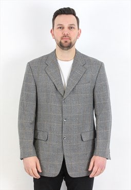 CARL GROSS Blazer Wool Herringbone Jacket UK 42 Suit Coat L