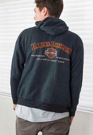 VINTAGE HARLEY-DAVIDSON HOODED JACKET LOGO 90S S 20.1