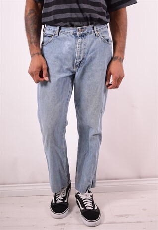WRANGLER MENS VINTAGE JEANS W34 L27 BLUE 90S