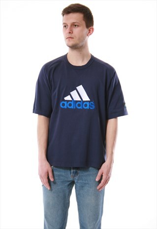 90S VINTAGE ADIDAS BIG LOGO RARE OLDSCHOOL T-SHIRT 13601
