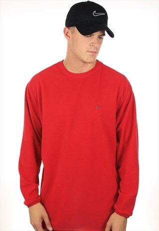 VINTAGE NIKE SMALL LOGO FLEECE SWEATSHIRT JUMPER