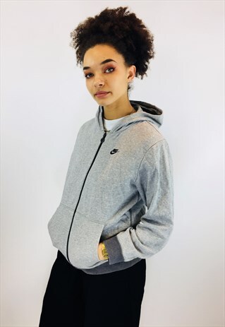 VINTAGE NIKE EMBROIDERED SWOOSH HOODIE