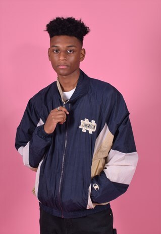 CHAMPION NOTRE DAME NAVY AND GOLD WINDBREAKER