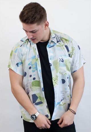 VINTAGE ABSTRACT PATTERN SHIRT