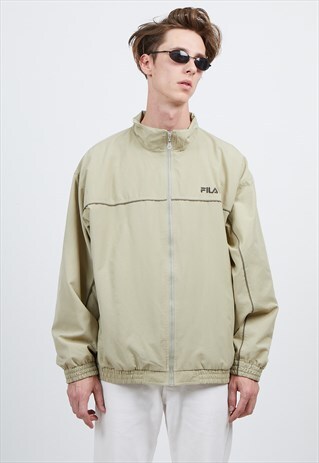 VINTAGE BEIGE FILA WINDBREAKER JACKET