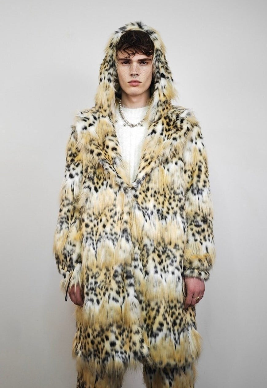 Asos leopard fur coat hotsell