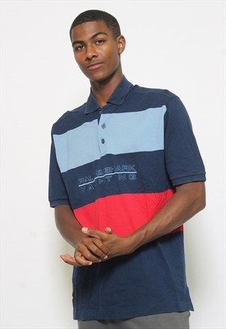 VINTAGE PAUL AND SHARK SPELL OUT POLO SHIRT