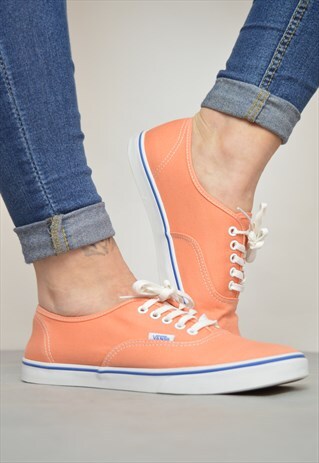 VINTAGE 90S VANS PEACH SKATE SHOES TRAINERS PREPPY RETRO