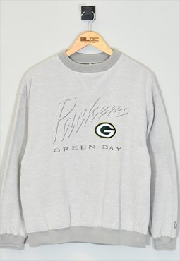 Vintage Lee Green Bay Packers Sweatshirt Grey Medium