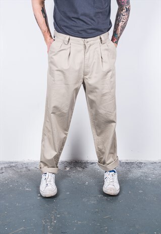 DOCKERS VINTAGE 1980S BEIGE TROUSERS