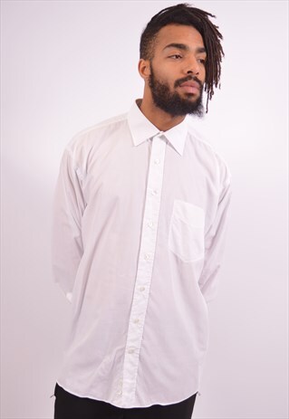 DANIEL HECHTER MENS VINTAGE SHIRT XL WHITE 90S