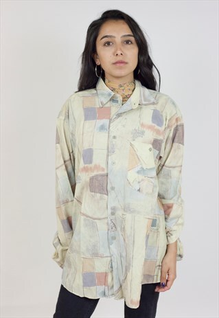 VINTAGE 90S ABSTRACT PATTERNED SHIRT