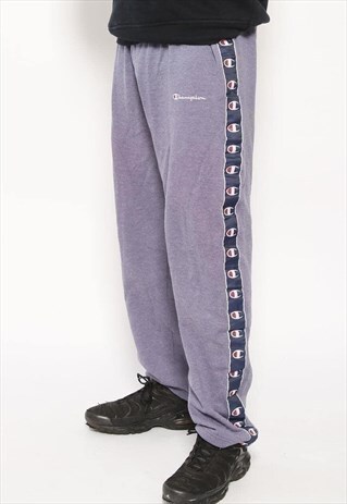 VINTAGE CHAMPION TAPE LOGO TRACK BOTTOMS PURPLE