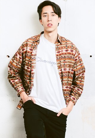VINTAGE AZTEC PATTERNED SHIRT
