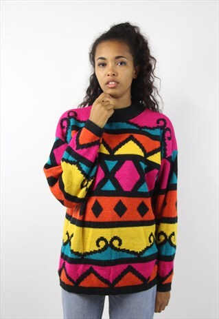 VINTAGE AMAZING 90S PATTERNED JUMPER