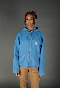 Carhartt Active Hooded Bomber Jacket in Blue.