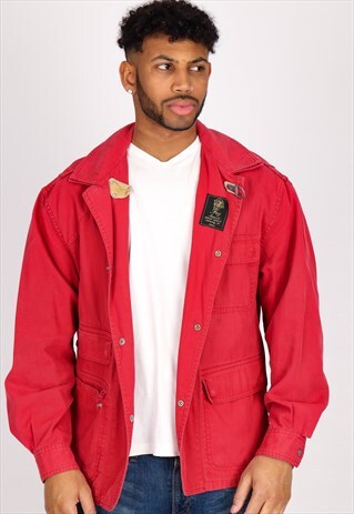 VINTAGE RED JEANS JACKET NJ1301