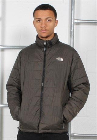 Vintage The North Face Puffer Jacket In Brown With Logo Xl Cloth Vintage Asos Marketplace