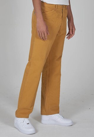 VINTAGE 90S RARE VERSACE GOLD RIBBED TROUSER