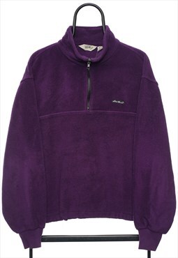 Vintage Eddie Bauer Purple Quarter Zip Fleece Mens