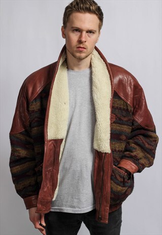 VINTAGE AZTEC SHERPA JACKET