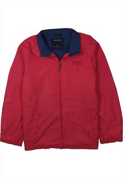 Vintage 90's Nautica Windbreaker Sportswear Full Zip Up Red