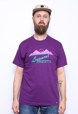 VINTAGE LONGMONT INTERNATIONAL PRINTED T-SHIRT