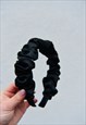 BLACK, SATIN, HAIRBAND