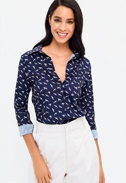 Bird pattern shirt
