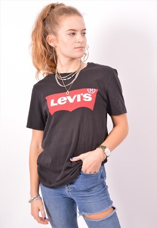 VINTAGE LEVI'S T-SHIRT TOP BLACK