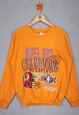 Vintage 1992 Washington NFL Sweatshirt Orange Medium