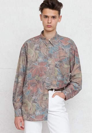VINTAGE GREY BLUE LONG SLEEVE SHIRT