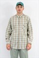 MARLBORO VINTAGE PLAID SHIRT LONG SLEEVE TOP