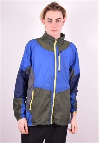 MENS VINTAGE TRACKSUIT TOP JACKET LARGE MULTI 90'S