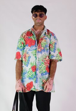 Mocshino 90s  hawaiian  shirt