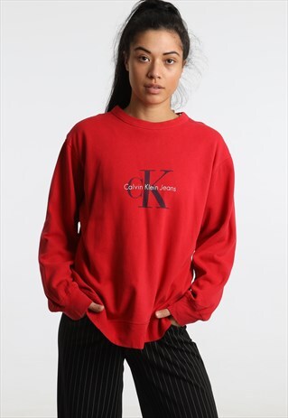 90S CALVIN KLEIN PRINTED SWEATSHIRT