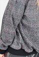 OVERSIZED LUXURY WOOL POW CHECK BOMBER JACKET
