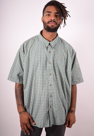 WRANGLER MENS VINTAGE SHIRT XXXL GREEN CHECK 90S
