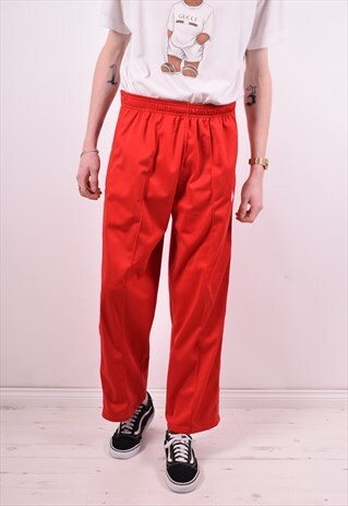 CHAMPION MENS VINTAGE TRACKSUIT TROUSERS W32 L30 RED 90'S