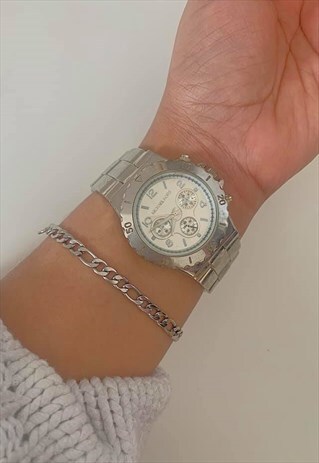 LUDWIG. SILVER FIGARO CHAIN BRACELET